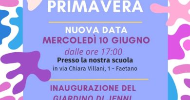 Faetano organizza una festa di primavera per l’inaugurazione del “Giardino di Jenni”