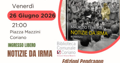 A Coriano Maurizio Temeroli presenta “Notizie da Irma”. Viaggio nella storia d’Italia attraverso gli occhi di una giornalista