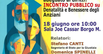 San Marino. USL organizza un incontro pubblico su denatalità e benessere degli anziani