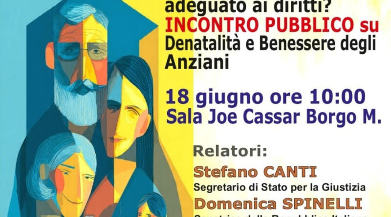 San Marino. USL organizza un incontro pubblico su denatalità e benessere degli anziani