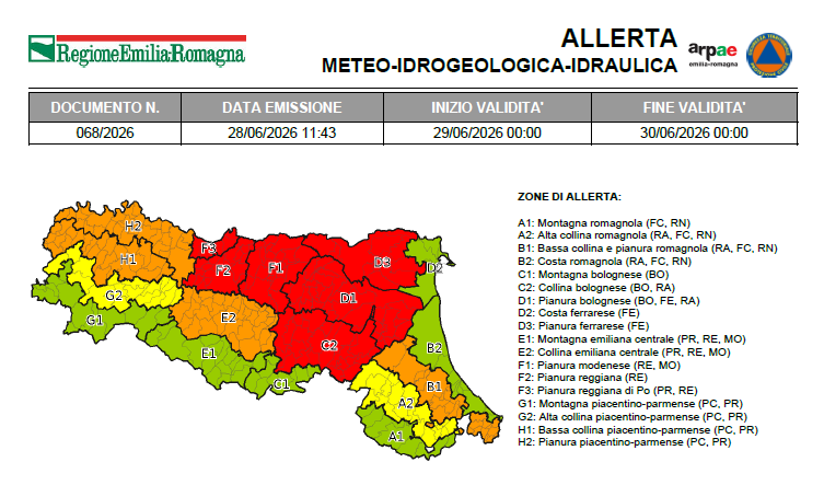 Protezione Civile. Allerta meteo: fino a 40 gradi in diverse aree dell’Emilia Romagna
