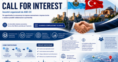 Focus San Marino-Turchia: ASE-CC lancia la Call for Interest per le imprese sammarinesi