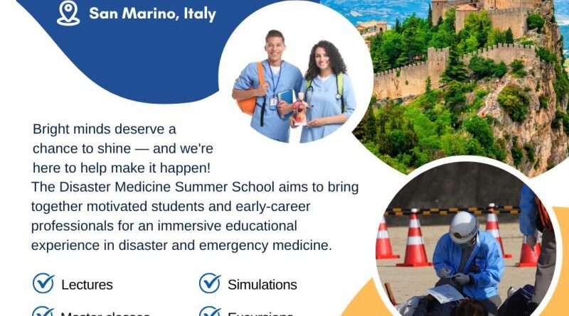 Il CEMEC ospita il Forum EUROMED e la Summer School WADEM di medicina delle catastrofi a San Marino