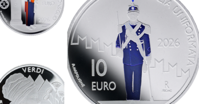 Poste San Marino: Tre nuove monete in argento Proof celebrano Giuseppe Verdi, la Guardia del Consiglio e la Compagnia Uniformata delle Milizie