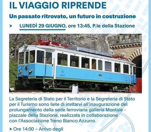 San Marino. Riparte il trenino biancazzurro e con lui riparte un pezzo della storia sammarinese