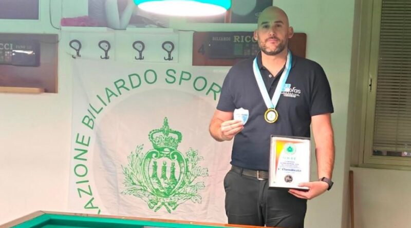 Mattia Bugli vince il Campionato Sammarinese Singolo Boccette su Biliardi internazionali