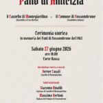 Montegiardino e Fossombrone rinnovano il Patto di Amicizia nel segno della storia e della comuna identità