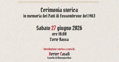 Montegiardino e Fossombrone rinnovano il Patto di Amicizia nel segno della storia e della comuna identità
