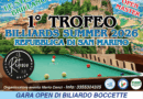 Nel weekend il 1° Trofeo Billiards Summer 2026, attesi i migliori giocatori di biliardo
