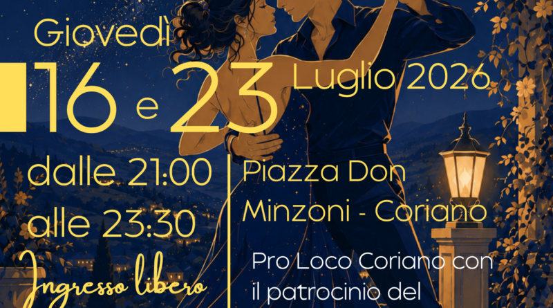Coriano balla sotto le stelle: due serate di musica, danza e divertimento in Piazza Don Minzoni
