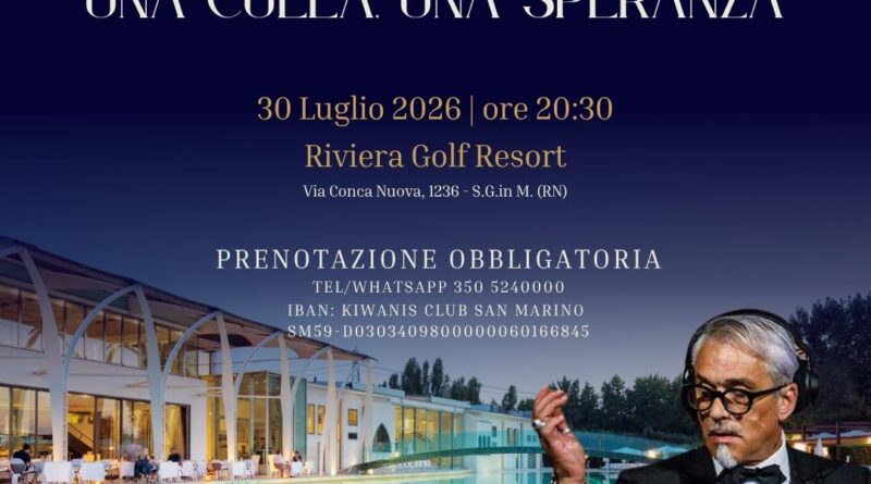Il Kiwanis Club San Marino presenta il Charity Gala “Una Culla, Una Speranza”