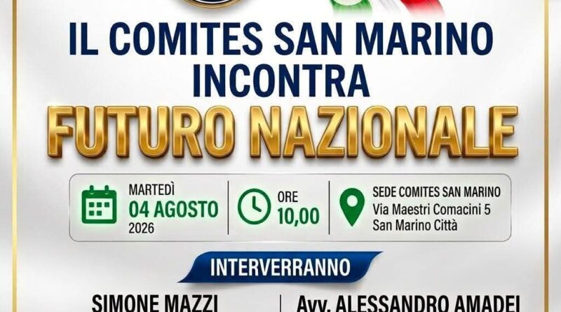 Il Comites San Marino incontra Futuro Nazionale