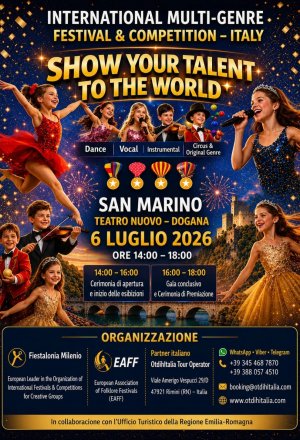 San Marino. “Dancing Italy” e “Sun of Italy” oggi al teatro Nuovo di Dogana