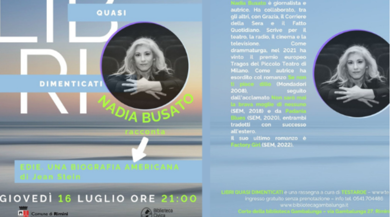 Gambalunga. Nadia Busato racconta “Edie. Una biografia americana” di Jean Stein