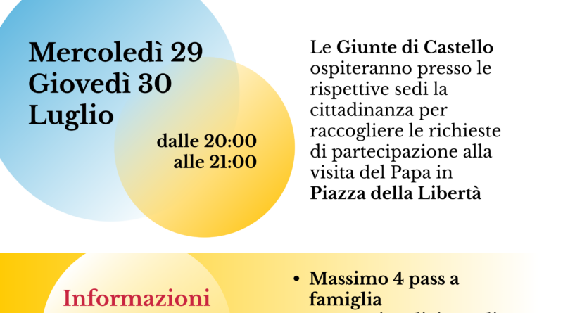 San Marino. Avviata presso le Giunte la raccolta delle adesioni in occasione della visita del Papa