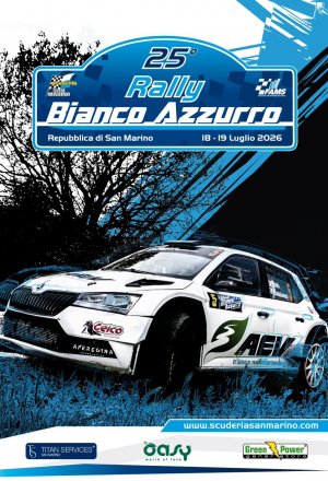 Arriva sulle strade di San Marino il 25esimo Rally Bianco Azzurro