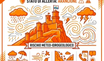 San Marino. Unione Volontari Protezione Civile. Allerta Meteo Codice Arancione per criticità idrogeologiche