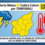 San Marino. Unione Volontari Protezione Civile. Allerta meteo Codice Giallo per temporali