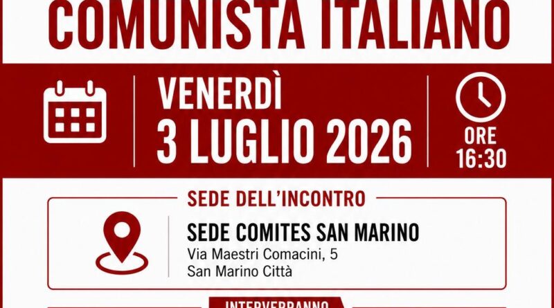 Il PCI incontra il COMITES San Marino. Al centro: lavoro, diritti, rappresentanza e cooperazione