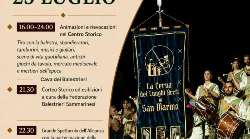 San Marino Antiqua entra nel vivo: sabato il Centro Storico si anima con spettacoli, tornei e rievocazioni