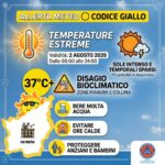 Unione Volontariato Protezione Civile San Marino. Allerta Meteo. Codice colore giallo per Temperature Estreme