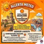Unione Volontariato Protezione Civile San Marino. Allerta meteo codice colore Arancione per temperature estreme