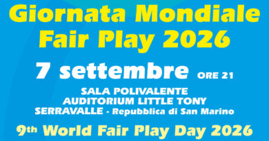 San Marino. Conduttori per la prossima Giornata Mondiale Fair Play: Maria Rita Morganti e Fabrizio Ferragni