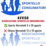 Pausa di Ferragosto per lo Sportello Consumatori: stop alle consulenze legali