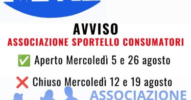 Pausa di Ferragosto per lo Sportello Consumatori: stop alle consulenze legali