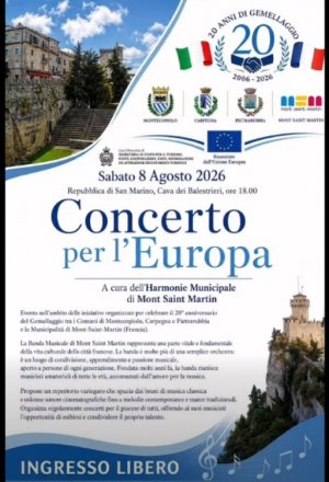 San Marino. Concerto per l’Europa, nella Cava dei Balestrieri