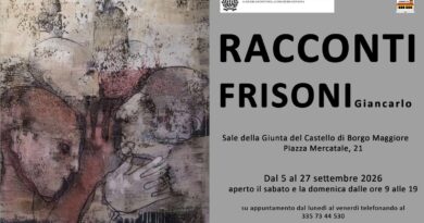 “Racconti” di Giancarlo Frisoni in mostra a Borgo Maggiore dal 5 al 27 settembre