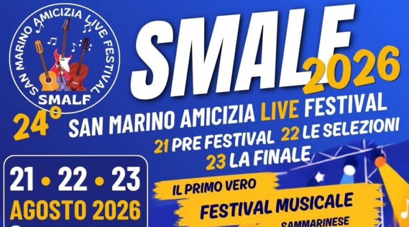 San Marino. Tre serate di musica dal vivo: torna lo SMALF, il festival che restituisce il palco agli artisti