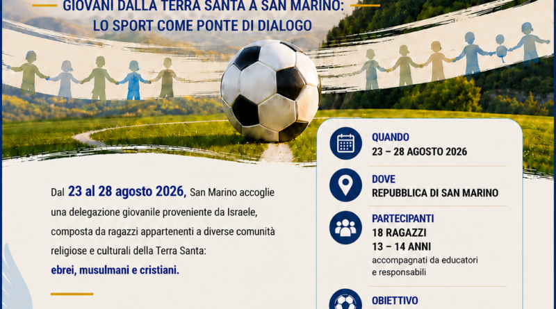 Giovani dalla Terra Santa a San Marino: il calcio diventa un linguaggio di pace