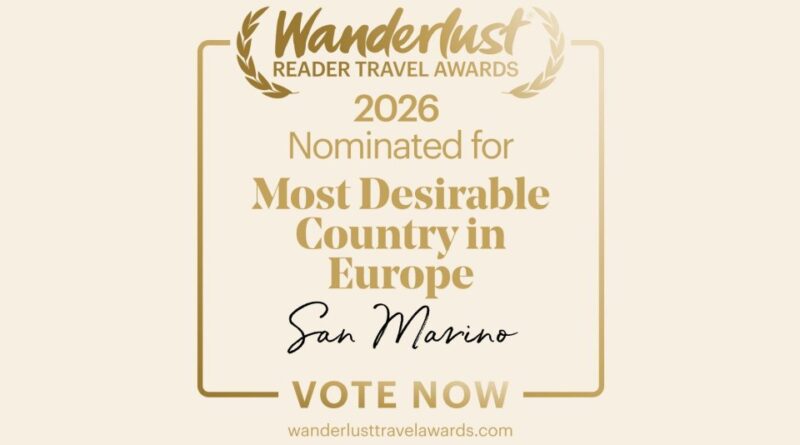 San Marino nella shortlist dei Wanderlust Reader Travel Awards 2026
