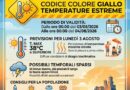 Unione Volontariato Protezione Civile San Marino. Allerta meteo codice colore giallo per temperature estreme