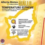 Unione Volontariato Protezione Civile San Marino. Allerta meteo codice colore giallo per temperature estreme