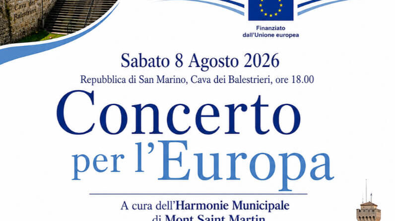 San Marino. Concerto dell’Harmonie Municipale di Mont Saint Martin sabato 8 agosto 2026 presso la Cava dei Balestrieri