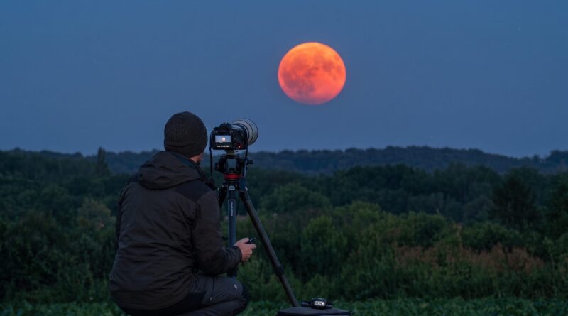 Eclissi di Luna show nei cieli italiani. In tanti col naso all’insù per vedere la Luna rossa dello Storione che si nasconde all’alba