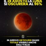 La Luna dà spettacolo il 28 agosto: prima diventa rossa e poi scompare al 96 per cento. Si chiude così il “tunnel delle eclissi”