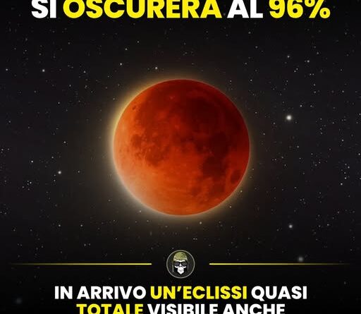 La Luna dà spettacolo il 28 agosto: prima diventa rossa e poi scompare al 96 per cento. Si chiude così il “tunnel delle eclissi”