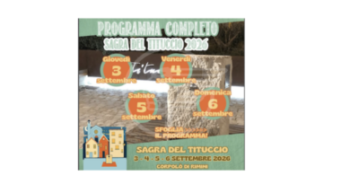 Dal 3 al 6 settembre quattro giorni di festa nelle piazze del paese con Sagra del Tituccio: Corpolò si racconta tra sport, musica, motori, cultura e sapori