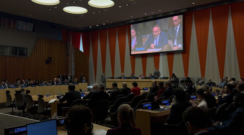 Beccari all’Assemblea Generale ONU interviene sulla Palestina: una soluzione a due Stati non può essere costruita solo dai governi, ma anche all’interno delle società