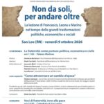 A San Leo, la conferenza: “Non da soli, per andare oltre” organizzata dall’Associazione San Marino-Italia