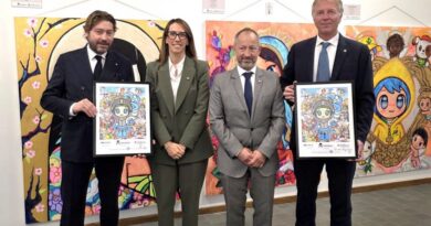 San Marino. I Reggenti alla mostra “Icone Sacre Pop” di Simone Legno allestita presso lo spazio espositivo della Segreteria Turismo