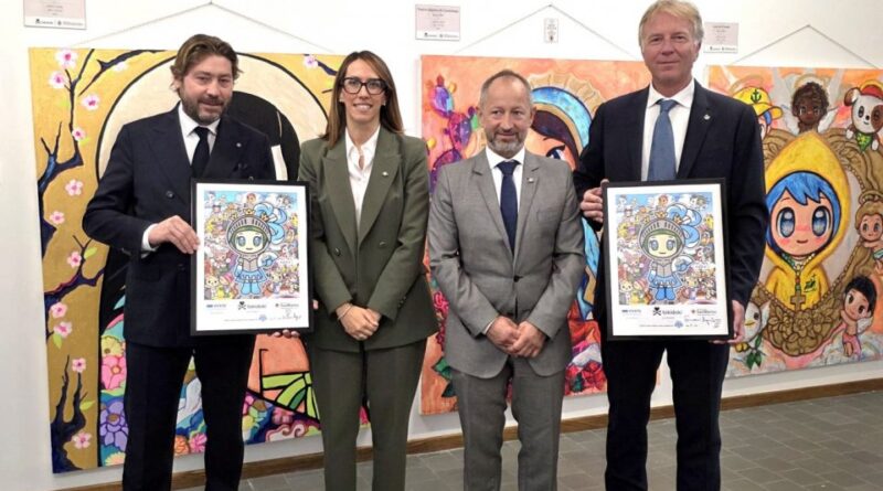 San Marino. I Reggenti alla mostra “Icone Sacre Pop” di Simone Legno allestita presso lo spazio espositivo della Segreteria Turismo