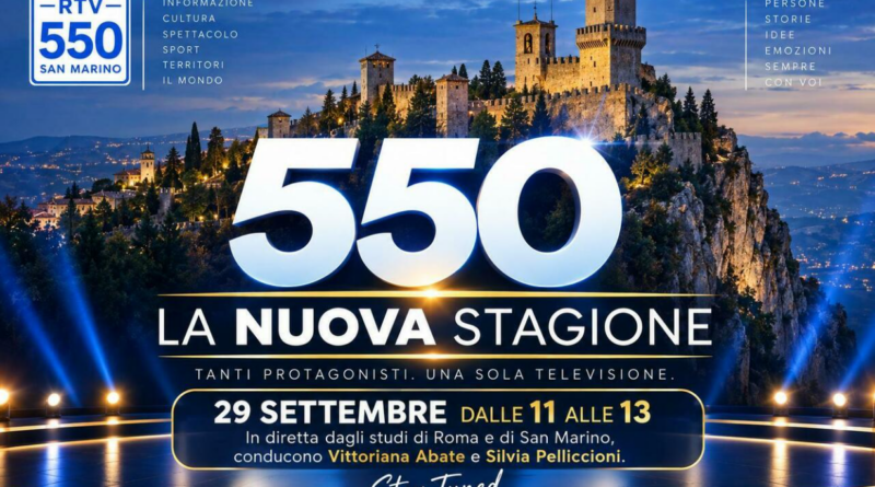 San Marino RTV, il 29 settembre la presentazione dei nuovi palinsesti: due ore per raccontare la nuova stagione