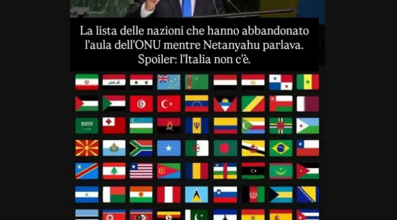 Ecco la lista dei Paesi che hanno abbandonato l’Aula delle NU quando ha preso la parola il leader israeliano