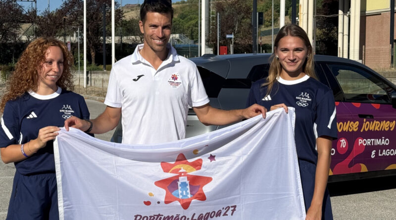 La bandiera dei Mediterranean Beach Games 2027 fa tappa a San Marino