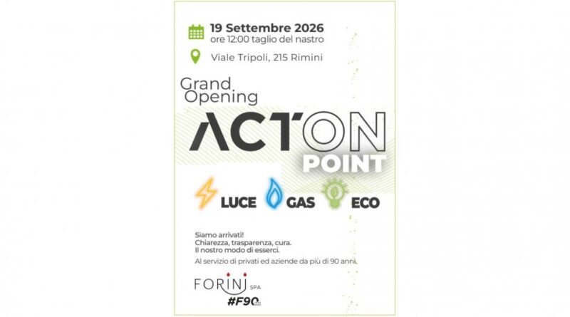 Dalla bolletta alla persona: Forini inaugura a Rimini il primo Acton Point