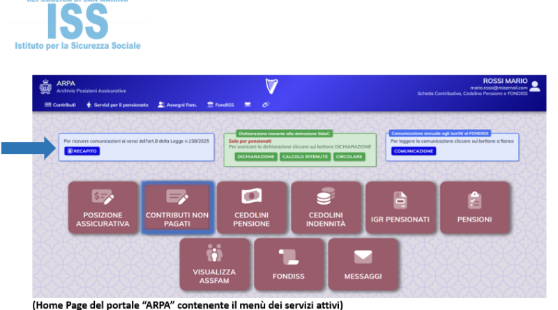 San Marino. L’ISS sui mancati versamenti contributivi: entro il 15 settembre vanno aggiornati i recapiti su ARPA